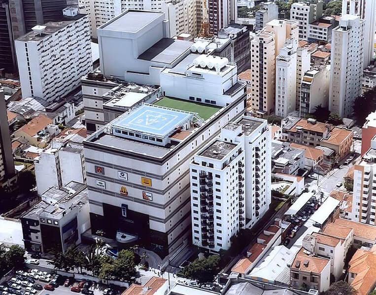Vista a�rea do Centro de Conven��es Frei Caneca